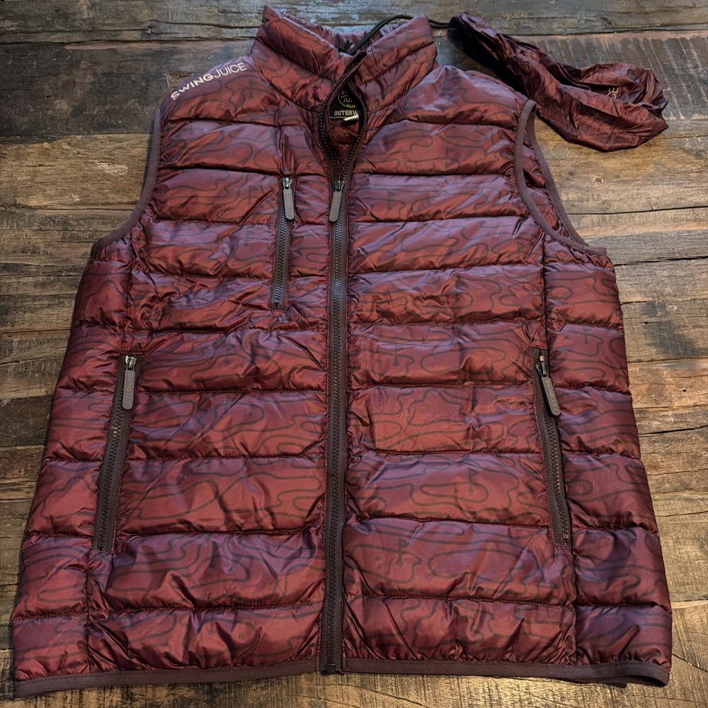 Swing Juice Maroon Men's Puffer Best With Bag Size M! Golf